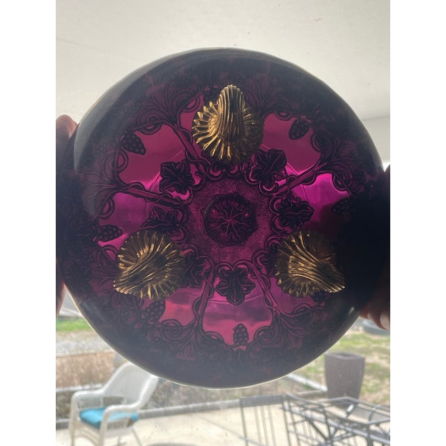 Early 20th Century Northwood Verre D’Or Carnival Glass — Grape & Cable Pattern For Sale - Image 4 of 13