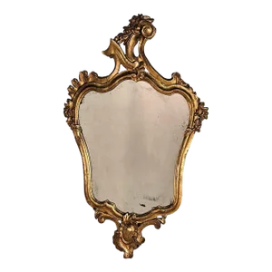 Smaller Italian Antique Giltwood Mirror, 19th Century or Earlier