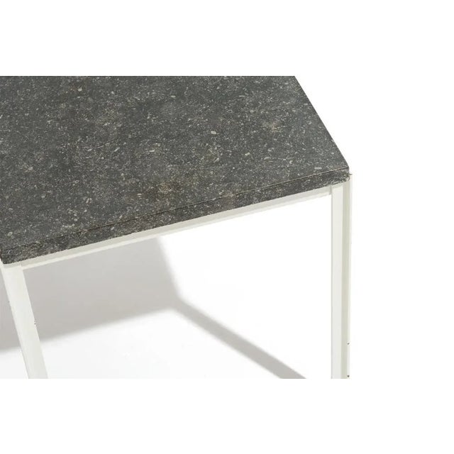 T-Angle Side Table with Marble Plate in the style of Florence Knoll For Sale - Image 6 of 8