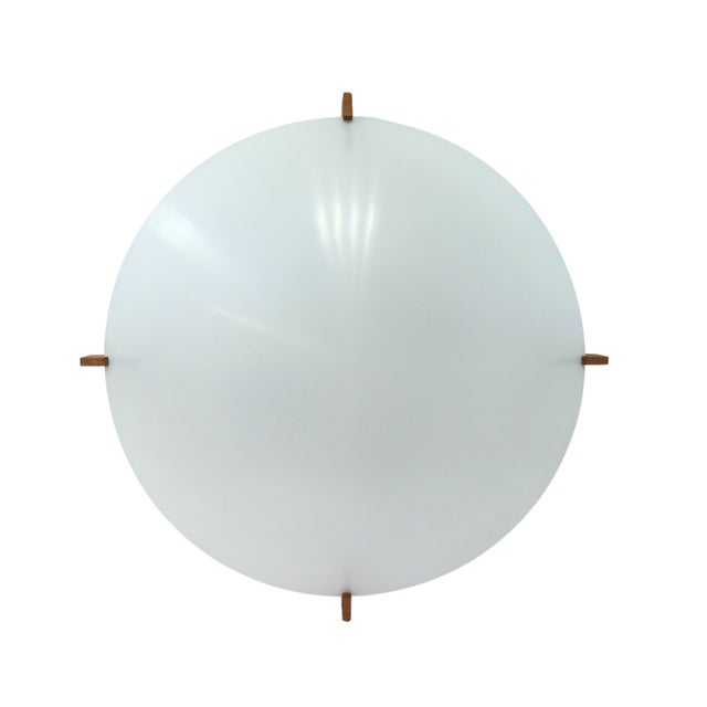 Tan Scandinavian Modern Ceiling or Wall Lamp by Östen Kristiansson for Luxus, 1960s For Sale - Image 8 of 10