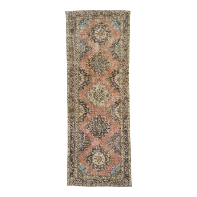 Turkish Vintage Rug 4'4" x 12'1" #21409 For Sale