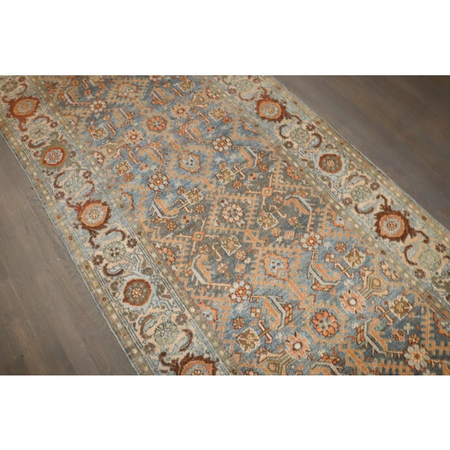 Antique Zabihi Collection Persian Malayer Wide Extra Long Runner - 3'6" x 20'4" For Sale - Image 4 of 11