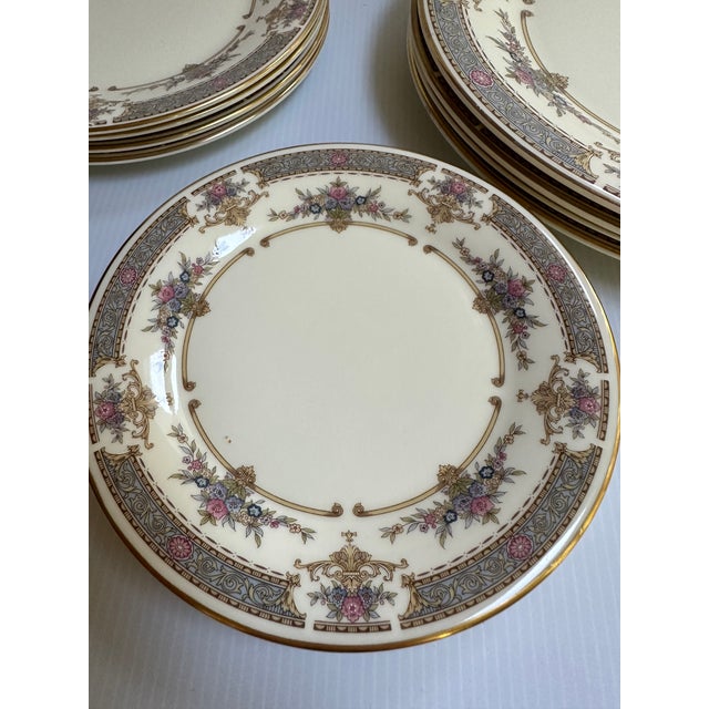 Ceramic 1980s Minton England "Persian Rose" 4 Dinner Plates and 4 Salad Plates and 4 Bread & Butter Plates - 12 pcs For Sale - Image 7 of 18