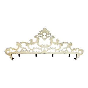 1950s Cast Iron Italian Rococo Headboard, King Sized