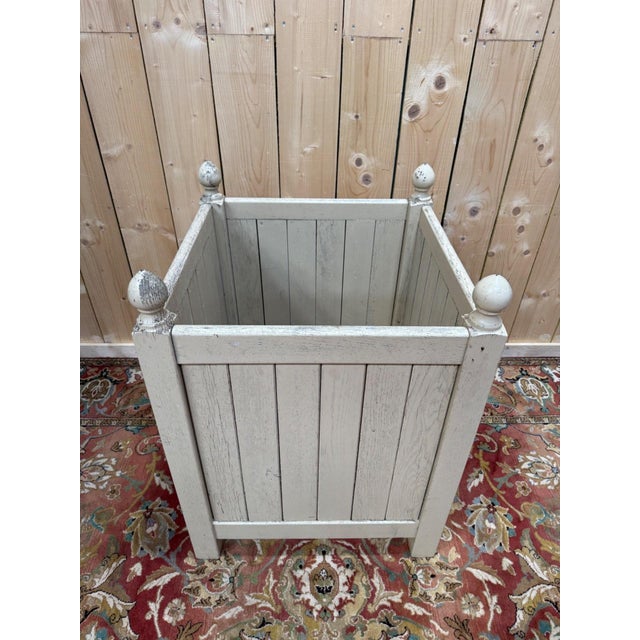 Vintage Orange Tree Planter in Painted Oak, 1950s For Sale - Image 6 of 7