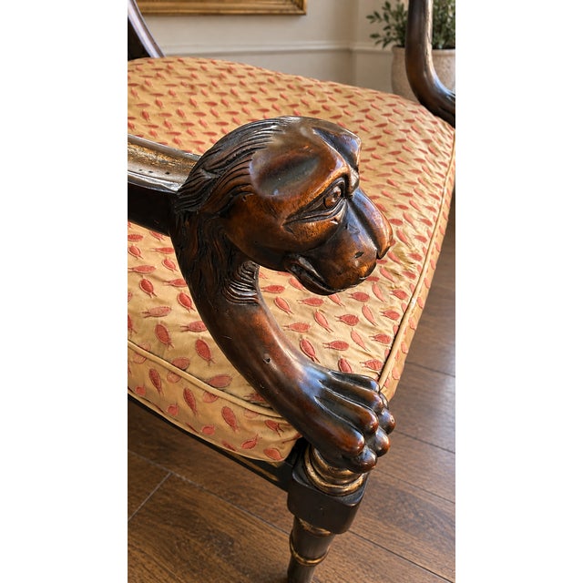 Theodore Alexander Regency Style Carved Lion Head Mahogany Armchair For Sale - Image 13 of 15