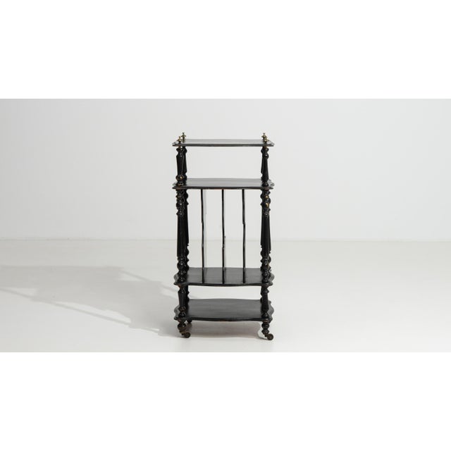 19th Century French Napoleon III Black Etagere Shelf For Sale - Image 12 of 14