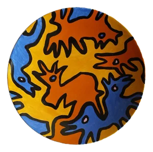 Ceramic Centerpiece Bowl by Hetty Van Der Linden