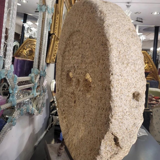 Antique Castilian Millstone in Granite and Iron Sculpture, 1800s For Sale - Image 14 of 18