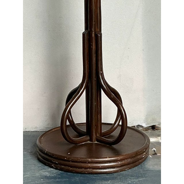 Vintage Boho Bent Rattan Floor Lamp For Sale - Image 4 of 6