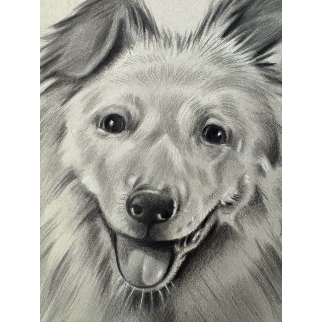 Original graphite pencil drawing by American artist and illustrator Theodore E. Schrock (1879–1952), depicting a smiling...
