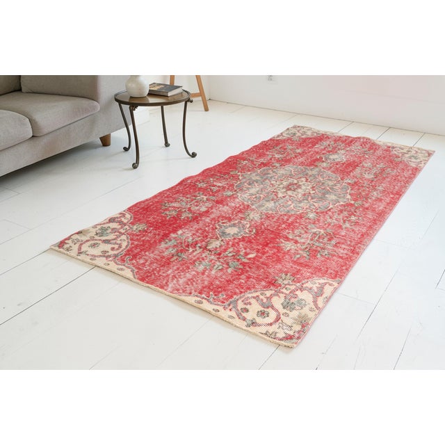 Textile Vintage Boho Living Room Carpet For Sale - Image 7 of 9