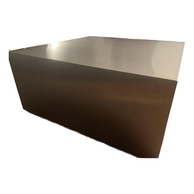 Stainless Steel Cubic Ottoman / Bench Ponoma For Sale