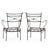 Black Pair of Neoclassical Style Bronze-Mounted Iron Armchairs Attributed to Comte, C. 1940 For Sale - Image 8 of 8