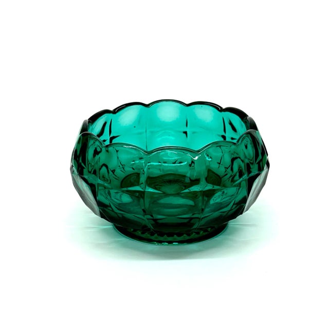 Emerald Green Fluted Glass Bowl Curation, Ft. Villeroy & Boch - Group of 3 For Sale - Image 9 of 12