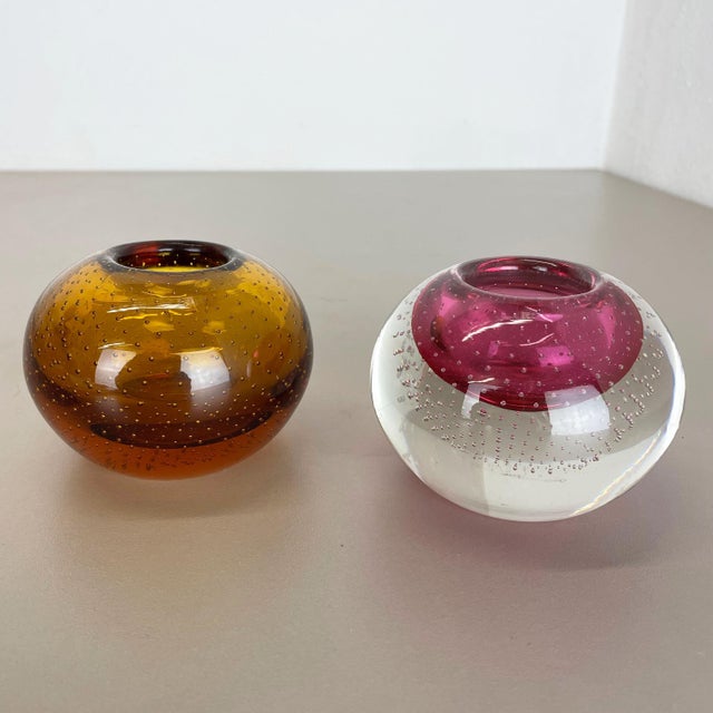 Bubble Structure Ashtrays in Murano Glass, Italy, 1970s, Set of 2 For Sale - Image 3 of 18