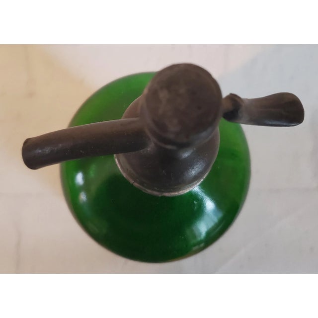 Antique Late 19th Century Pittsburg Seltzer Co. Club Selzer Pittsburg Pa. Soda Water Seltzer Water Bottle Green For Sale - Image 4 of 12