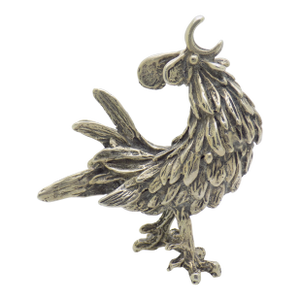 Vintage Italian Handmade Genuine Silver Rooster Cockerel Sculpture Rare Figurine