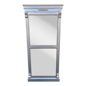 Silver Painted Mirrored 6-Shelf Illuminated Display or Curio Cabinet