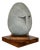 Head in Composite Materials on Double Oak Wood Base, France, 1960s For Sale