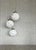 3-Globe Pendant Light in Marble-Patterned Glass and Brass, 1960s For Sale - Image 6 of 6