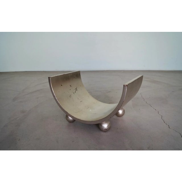 Alvar Aalto 1950's Mid-Century Modern Bentwood Silver Leaf Magazine Rack For Sale - Image 4 of 13