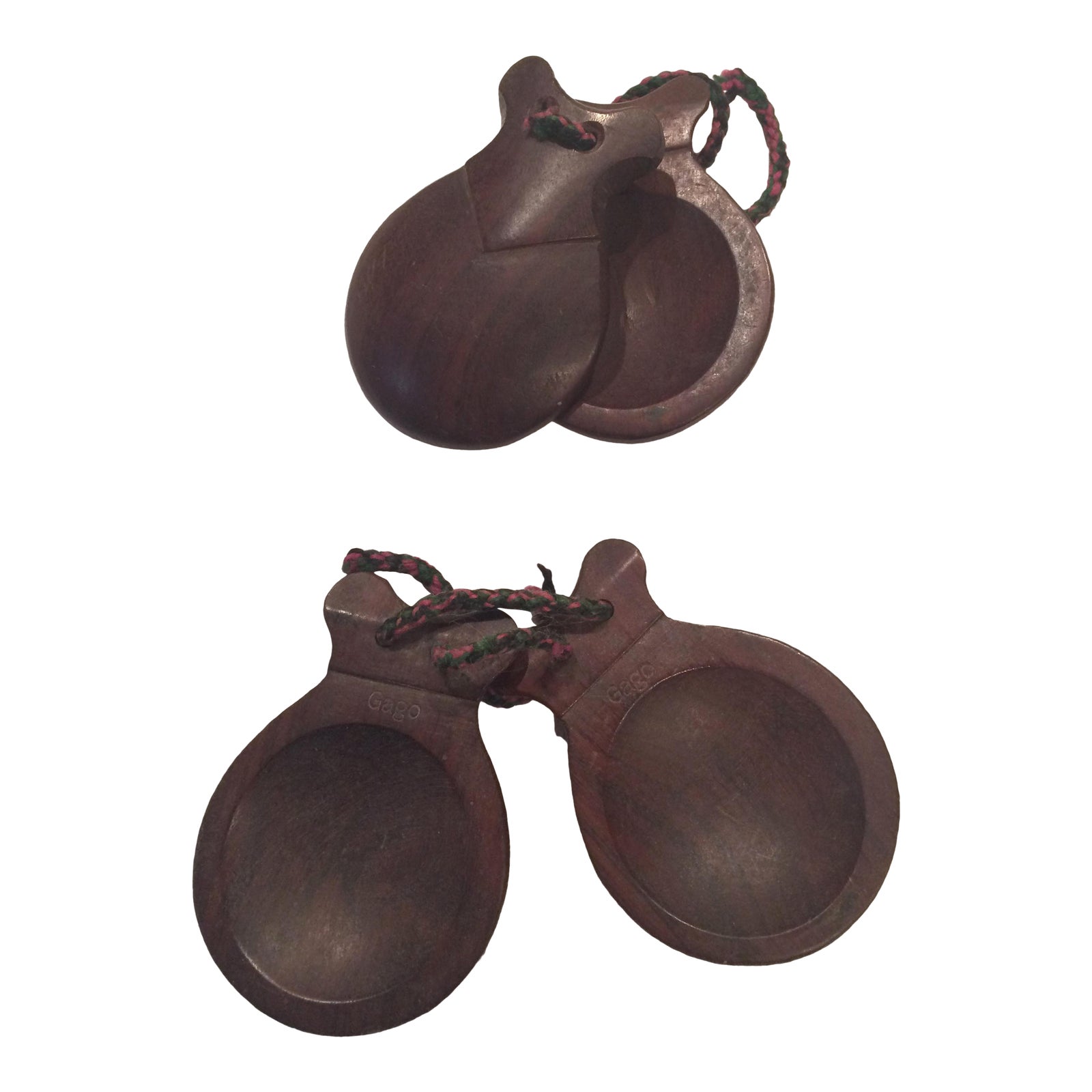 Vintage Traditional Spanish Wood Castañuelas a Pair Chairish