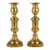 Pair of Vintage Solid Brass Candlesticks – Georgian Colonial Style With Octagonal Bases For Sale