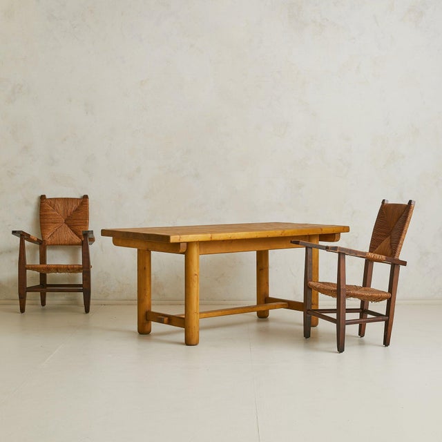 French Pine Dining Table in the Manner of Georges Robert, 1970s For Sale - Image 10 of 18