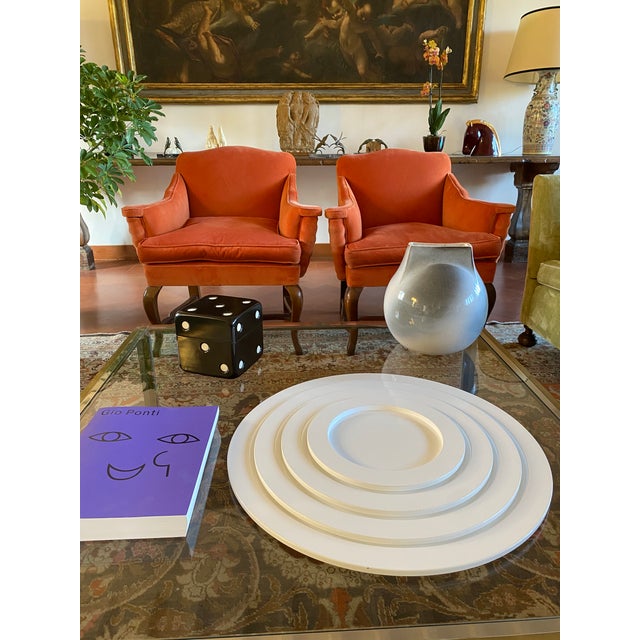 Plastic Great White Centerpiece Stacked White Plastic Trays, Italy 1970s For Sale - Image 7 of 9