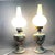 Metal Portuguese Porcelain Hand Painted Table Lamps by Alcobaça Porcelain Factory, Set of 2 For Sale - Image 7 of 18