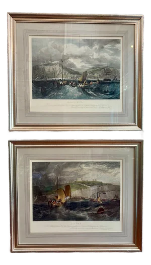 Late 20th Century Pair of Joseph Mallard William Turner House Lithographs