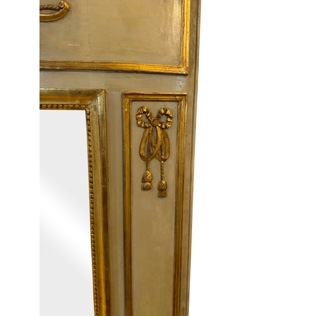 Louis XVI French Neoclassical Trumeau Mirror For Sale - Image 10 of 14