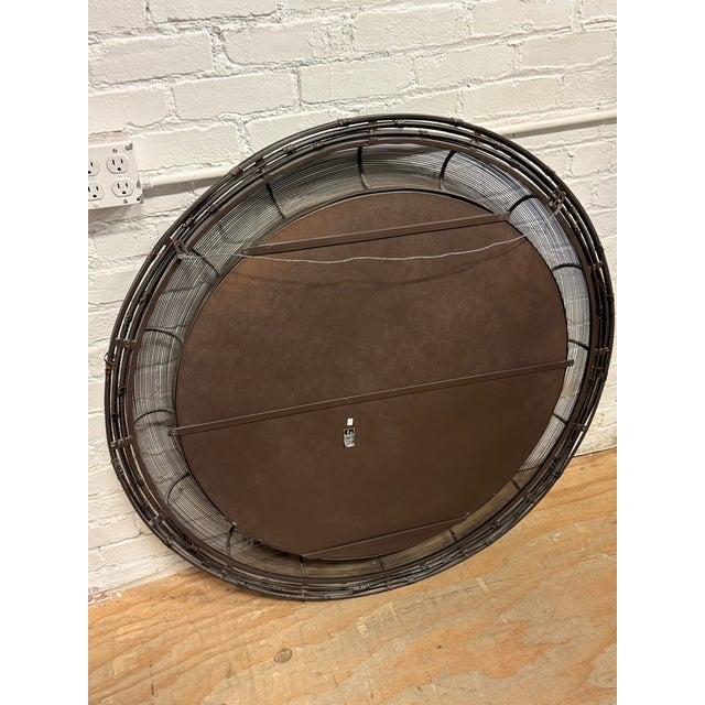 Interlude Home Interlude Home Sculptural Metal Wire Round Wall Mirror For Sale - Image 4 of 12