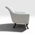 2010s Rose Tarlow Regency Sabreleg Armchair For Sale - Image 5 of 8