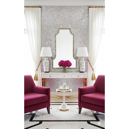 Transform your space with the stunning Elegant Chinoiserie Pagoda Wall Mirror by Uttermost, a striking piece that...