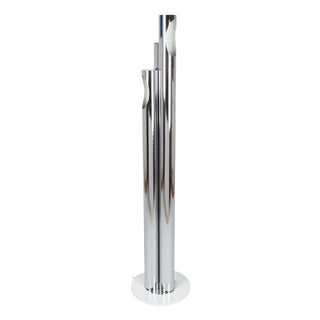 Space Age Chrome 3-Light Floor Lamp from Estiluz, Spain, 1970s For Sale