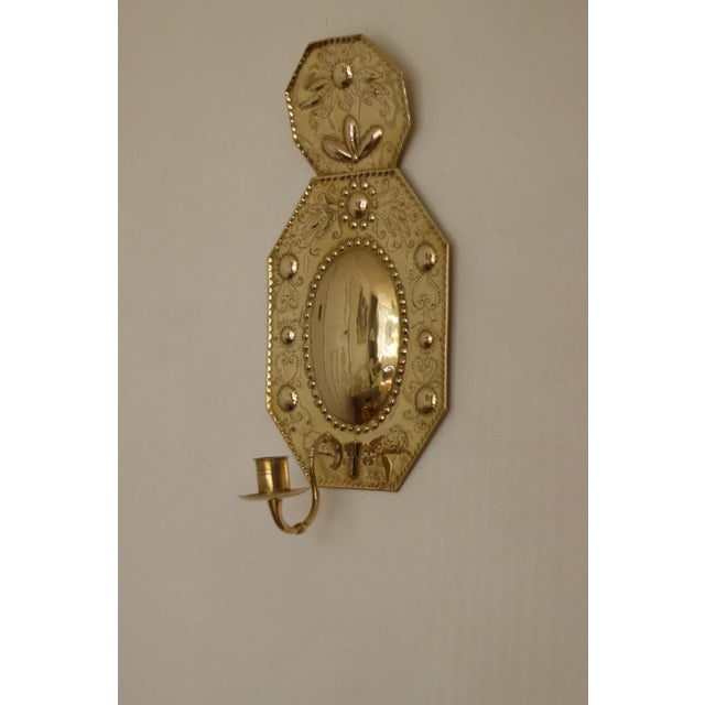 Baroque Swedish Brass Sconces, Set of 2 For Sale - Image 6 of 13
