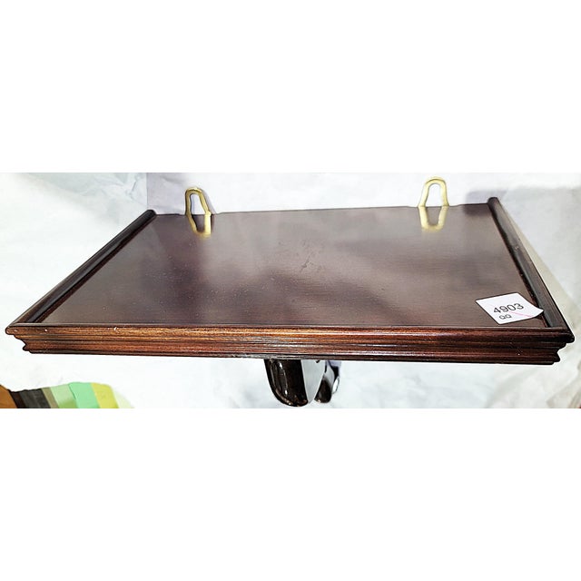 1980s Bombay Mahogany Queen Anne Shelf For Sale - Image 4 of 7