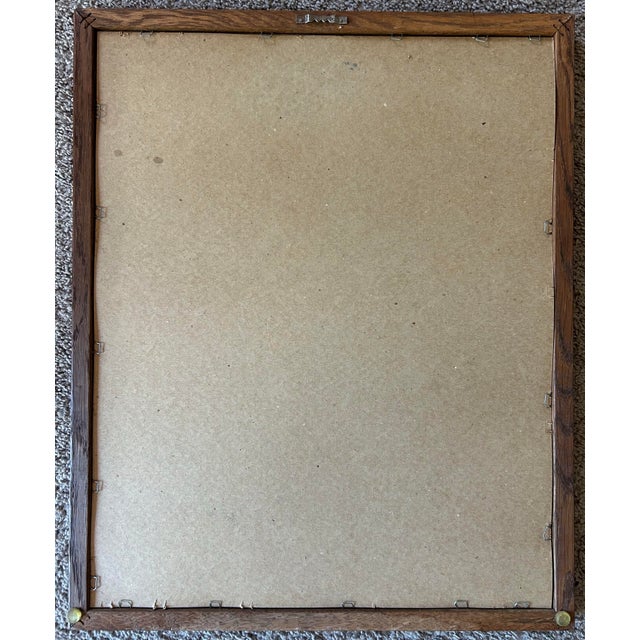 Drawing/Sketching Materials Vintage Framed Impressionist Pastel Drawing of a German Shepherd Dog For Sale - Image 7 of 7