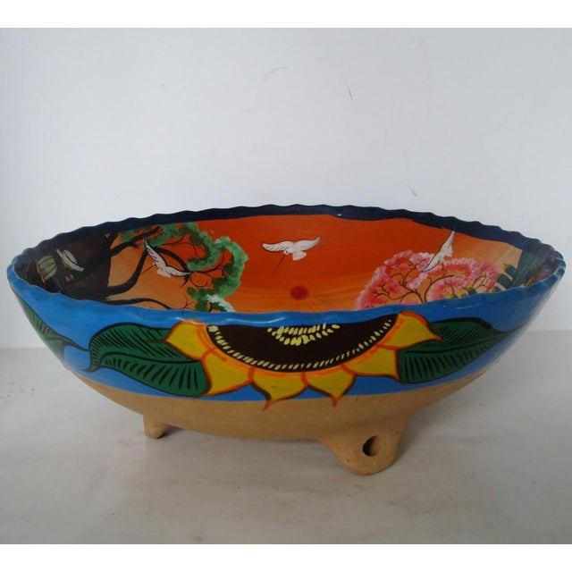 Mexican Ceramic Footed Bowl Chairish