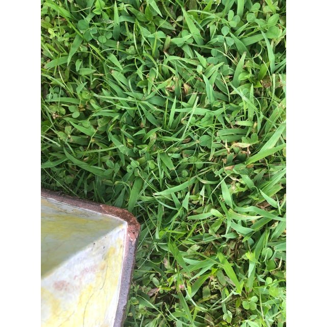 Large Vintage Italian Glazed Terracotta Cat With Glass Eyes For Sale - Image 9 of 9