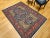 Vintage Persian Tabriz Area Rug, Floral Pattern, Handwoven Wool, Navy & Red, 4’ X 6’ For Sale - Image 4 of 12