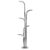 Silver Vintage Chromed 5-Light Floor Lamp, Italy, 1970s For Sale - Image 8 of 8