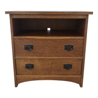 Stickley Mission Oak Arts & Crafts Tv Cabinet Stand For Sale