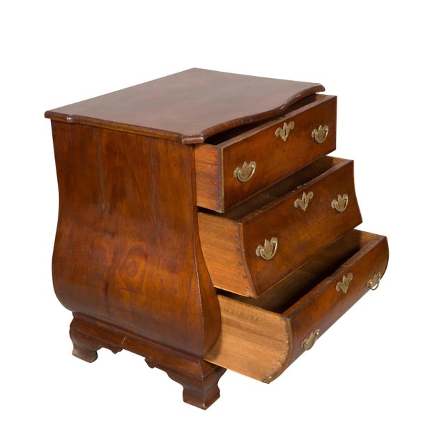 Dutch Mahogany Bombe Petit Chest of Drawers For Sale - Image 11 of 12