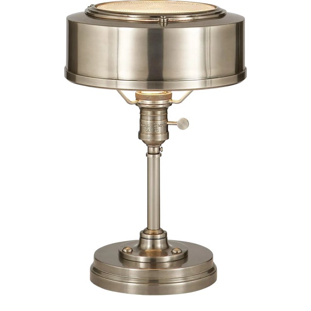 Thomas O'Brien for Visual Comfort Signature Henley Task Lamp in Antique Nickel For Sale