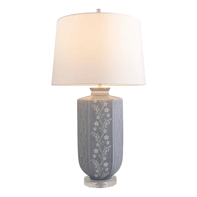Williamsburg for Port 68 Floral Vine Lamp, Stone For Sale