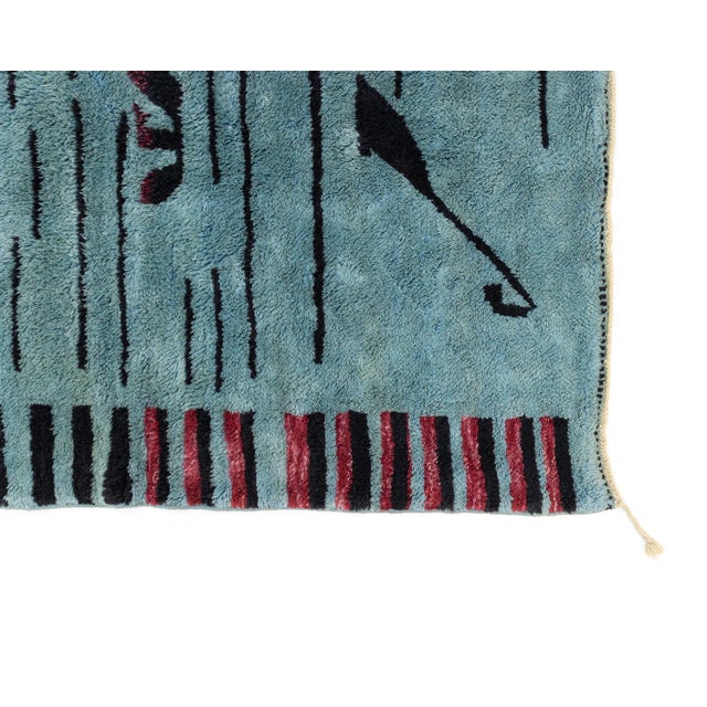 Textile Hand-Knotted Wool Rug by Azele Studio For Sale - Image 7 of 12