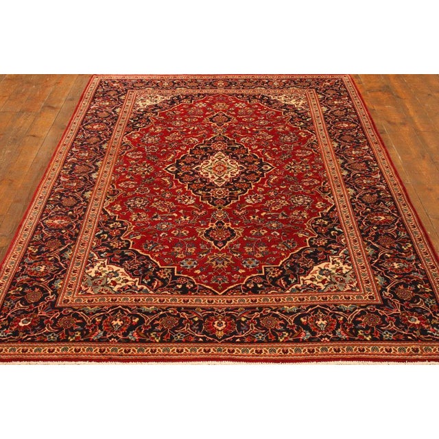 Middle Eastern Hand-Knotted Wool Rug For Sale - Image 6 of 11